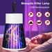 Bug Zapper Electric Mosquito Zapper Portable Camp Mosquito Killer Rechargeable Indoor Bug Zapper Outdoor Mosquitoes Light with Hanging Loop Purple Light Mosquito Trap Up to 6 Hours of Battery