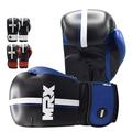 MRX Boxing Gloves for Men Women Boxing Training Gloves Kickboxing Muay Thai Sparring Punching Gloves Kickboxing Gloves Heavy Bag Workout Gloves for Boxing Durable Leather MMA Martial Arts|Black Blue