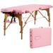 84 L Portable Massage Table Adjustable Facial Spa Bed Tattoo w/ Carry Case Pink