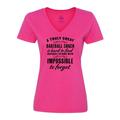 Inktastic A Truly Great Baseball Coach is Hard to Find Women s V-Neck T-Shirt