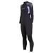Henderson Thermoprene womens 3mm full back zip wetsuit 10 Black/lavender (51)