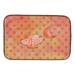 Orange Fish Watercolor Dish Drying Mat