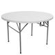 SamyoHome 48 Indoor Outdoor Heavy Duty Portable Folding Plastic Dining Table Large Size Table for Gathering White