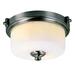 Trans Globe Lighting 7923 Brushed Nickel Two Light Semi Flush Ceiling Fixture From The