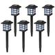 Outdoor Lights for Patio DFITO Solar Lights Pathway Lights Solar Powered Waterproof Garden Solar Lights for Walkway Garden Outside Driveway Yard Auto on/off/Charge Wireless Design 6 Pack GJ201