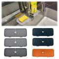 6Pack Kitchen Faucet Sink Splash Guard Silicone Faucet Water Catcher Mat â€“ Sink Draining Pad Behind Faucet Grey Rubber Drying Mat for Kitchen & Bathroom Countertop Protect - Mixed Color
