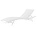 Modern Contemporary Urban Design Outdoor Patio Balcony Garden Furniture Lounge Chair Chaise Aluminum Metal Steel White