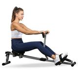 Fitness Rowing Machine Rower Ergometer with 12 Levels of Adjustable Resistance Digital Monitor