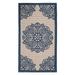 Safavieh Courtyard Millicent Medallion Indoor/Outdoor Area Rug 5 3 x 7 7 Beige/Navy