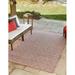 Unique Loom Deco Trellis Indoor/Outdoor Trellis Rug Rust Red/Ivory 5 3 x 8 Rectangle Trellis Contemporary Perfect For Patio Deck Garage Entryway