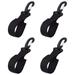 Eummy 4pcs Kayak Paddle Hook Strap Kayak Paddle Holder Kayak Paddle Clip Boat Paddle Keeper Paddle Storage Holder Accessories for Kayak Boat Canoe (Black)