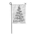 SIDONKU Sheet Christmas Tree from Music Notes Song Draw Garden Flag Decorative Flag House Banner 12x18 inch