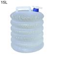 Lohuatrd 5/10/15L Foldable Water Bucket Bag Bottle Container Outdoor for Camping Hiking