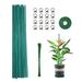 huntermoon Plant Stand Green Bamboo Sticks Plastic Gardening Tools With Clip And Tie Wire Planting Support Multi-purpose Trellises