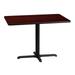 Flash Furniture 30 x 42 Rectangular Mahogany Laminate Table Top with 23.5 x 29.5 Table Height Base