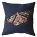 HomeRoots 412178 16 in. Denim Blue Butterfly Indoor & Outdoor Throw Pillow