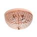 Elegant Designs Elipse Crystal 13 Metal 2 Light Bowl Shaped Ceiling Flush Mount Fixture Rose Gold