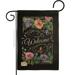 Breeze Decor BD-SH-G-100060-IP-DB-D-US15-BD 13 x 18.5 in. Welcome Blooming Burlap Inspirational Sweet Home Impressions Decorative Vertical Double Sided Garden Flag