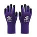 Htovila 1-Pair Nitrile Impregnated Work Safety Fingerstall for Gardening Maintenance Warehouse for Men and Women (Purple M)