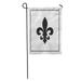 KDAGR Fleur De Lis Symbol Silhouette Heraldic Medieval Sign Glowing French Garden Flag Decorative Flag House Banner 28x40 inch