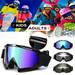 Winter Sports Snow Goggles Windproof Ski Snowboard Snowmobile Skate Sunglasses Black 2 PCS