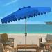 SAFAVIEH Venice 9 Market Crank Tilt Patio Umbrella Pacific Blue