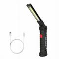 COB LED Folding Hand Torch Inspection Lamp Work Light Rechargeable USB I6W2