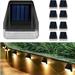 Solar Step Lights Bright Solar Outdoor Lights Solar Deck Lights Waterproof LED Solar Fence Lights for Garden Patio Terrace Decks (8 Pack)