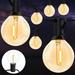 Outdoor String Lights 2 Pack G40 25 FT Patio Lights with 27 LED Shatterproof Bulbs Globe Hanging Lights for Party Yard Decor