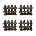 Pacific Giftware Enchanted Garden Decorative Wooden Picket Fence Pack of 4 Mini Fairy Garden Decorative Accessory 4.15 inch Tall