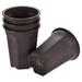 Uxcell 3.11 Plastic Plant Pot Flower Planter Container Brown 4 Pack