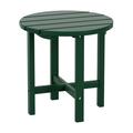 WestinTrends Outdoor Side Table All Weather Poly Lumber Adirondack Small Patio Table Round End Table for Pool Balcony Deck Porch Lawn Backyard Dark Green