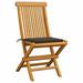Suzicca Patio Chairs with Taupe Cushions 4 pcs Solid Teak Wood