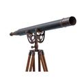 Floor Standing Bronzed With Leather Anchormaster Telescope 65 - Hand Telescope - Nautical Decorating Ideas