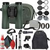 Swarovski 10x32 NL Pure Binoculars (Swarovski Green) + Forehead Rest for NL Binoculars + NL-Binocular Comfort Strap + Padded Backpack + Flashlight + 6FT Tripod + Binocular Tripod Adapter