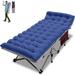 Slsy Folding Camping Cots with 2 Sided Mattress Heavy Duty 28 Extra Wide Sturdy Portable Sleeping Cot with Carry Bag 880LBS(Max Load)