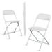 SamyoHome 4 Pack Folding Chair Indoor Outdoor Portable Stackable Commercial Seat for Office White