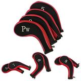 Octpeak 10pcs Neoprene Waterproof Golf Club Iron Head Covers Putter Set Protector Case Golf Accessory Putter Cover Golf Driver Head Cover