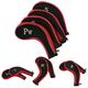 Octpeak 10pcs Neoprene Waterproof Golf Club Iron Head Covers Putter Set Protector Case Golf Accessory Putter Cover Golf Driver Head Cover