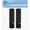 2 Pack BBQ Grill Heat Shield Plate Tent Replacement for Charbroil 463731208 Charbroil 463720109 Kenmore 16103 Thermos 420 Thermos 461630007 Charbroil 463721111 463720112 - Burner Cover 23 13/16