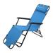 Portable Dual Purposes Extendable Folding Reclining Chair Blue Longue Chair Leisure Chair Couch for Indoor Outdoor Yard Patio Porch Pool Seaside