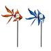 Evergreen 38 H Solar Fish Staked Wind Spinner 2 Asst. 13 x 12 x 38 inches.