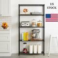 Whitmor Supreme 5-Tier Adjustable Shelving with Leveling Feet - 500 lb Shelf Capacity - Black