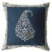 HomeRoots 413068 26 in. Paisley Indoor & Outdoor Zippered Throw Pillow White Orange & Navy