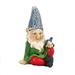 Zingz & Thingz Cheery Gnome Solar Outdoor Garden Statue - 7.25 - Green and Red