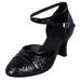 iOPQO Women s Middle Heels Women s Ballroom Tango Latin Salsa Dancing Shoes Sequins Shoes Social Dance Shoe Adult Latin Dance Shoes Black 37