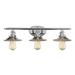 Bel Air Lighting Griswald Polished Chrome Silver 3 lights Incandescent Vanity Light Wall Mount