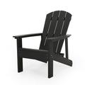 Anastasija Outdoor Faux Wood Adirondack Chair Black