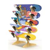 Nisorpa 5-Layer Skateboard Racks Floor Stand Suitable for All Kinds of Penny Board Longboard Skateboard Deck Storage Gift