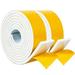 Yotache White Foam Weather Stripping 2 in One Roll 2 Inch Wide X 1/4 Inch Thick Self Stick High Density Closed Cell Foam Rubber Insulation Tape Total 13 Feet Long